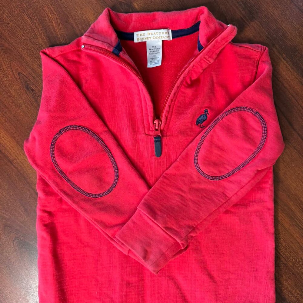 Red Quarter Zip Beaufort Bonnet Company